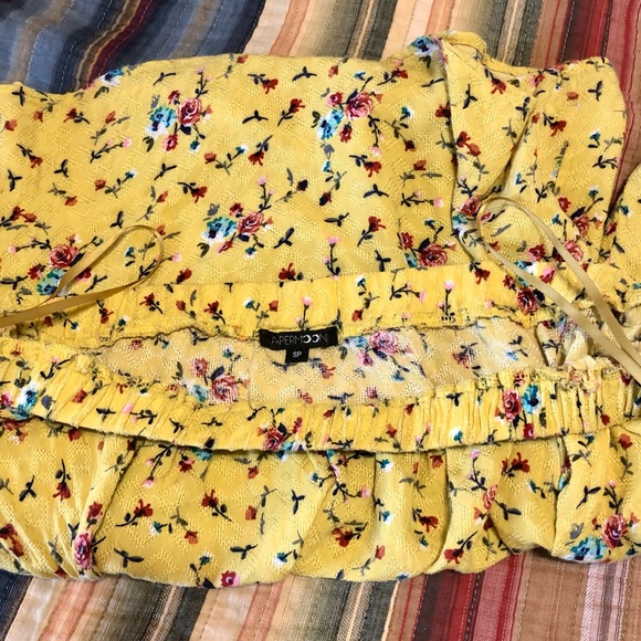 Papermoon SP Yellow Off the Shoulder Top Small Petite copy - Picture 6 of 14